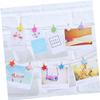 PRETYZOOM 57pcs Wooden Photo Clips Star Shape Photo Box Wall Hanging Easy to Use and Decorate view 4