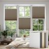 Doing-X Cordless Cellular Shades Blackout Top Down Bottom Up No Tool No Drill Honeycomb Cellular Window Blinds Room Darkening French Door Blinds for Kitchen Living Room Office,Brown,29.5" W x 64" H view 2