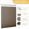 Doing-X Cordless Cellular Shades Blackout Top Down Bottom Up No Tool No Drill Honeycomb Cellular Window Blinds Room Darkening French Door Blinds for Kitchen Living Room Office,Brown,29.5" W x 64" H view 3