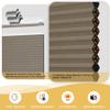 Doing-X Cordless Cellular Shades Blackout Top Down Bottom Up No Tool No Drill Honeycomb Cellular Window Blinds Room Darkening French Door Blinds for Kitchen Living Room Office,Brown,29.5" W x 64" H view 4