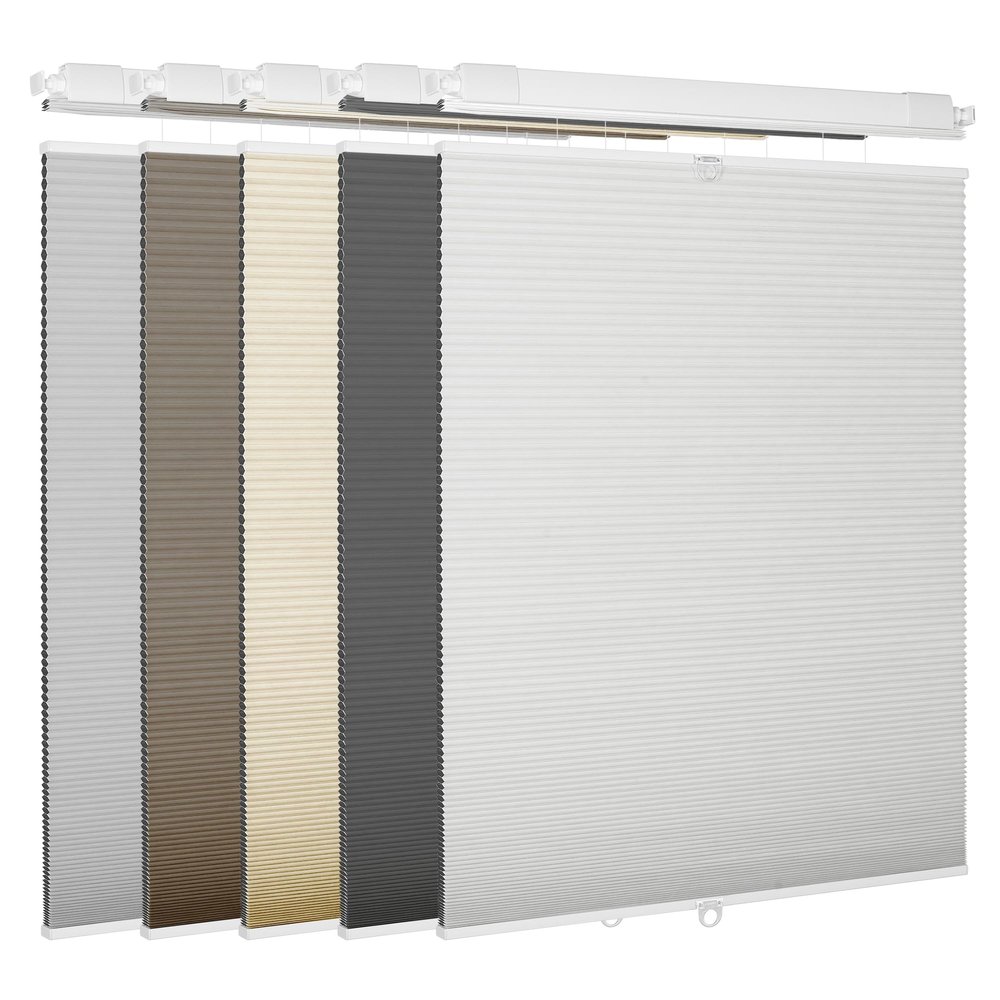 Doing-X Cordless Cellular Shades Blackout Top Down Bottom Up No Tool No Drill Honeycomb Cellular Window Blinds Room Darkening French Door Blinds for Kitchen Living Room Office,White,29.5" W x 64" H