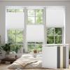 Doing-X Cordless Cellular Shades Blackout Top Down Bottom Up No Tool No Drill Honeycomb Cellular Window Blinds Room Darkening French Door Blinds for Kitchen Living Room Office,White,29.5" W x 64" H view 2