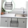 OFFSCH Multifunctional over Door Hanging Basket Organizer Metal Kitchen Storage Holder for Seasoning Bottles Vegetables and More Easy Install Space Saving Versatile for Home Garage and view 4