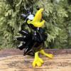 Black Glass Crow Figurine  4 Hand Blown Crow Sculpture  Miniature Art Glass Bird  Collectible Raven Figure  Gothic Home Decor Gift for Bird Lovers view 2