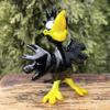 Black Glass Crow Figurine  4 Hand Blown Crow Sculpture  Miniature Art Glass Bird  Collectible Raven Figure  Gothic Home Decor Gift for Bird Lovers view 3