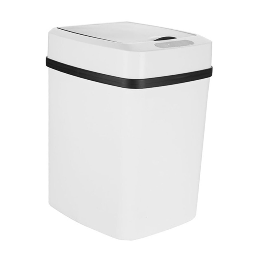 PRETYZOOM 1pc Automatic Induction Trash Can Smart Electric Waste Bin for Home Kitchen Living Room Ivory -Saving Silent Touchless Design