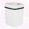 PRETYZOOM 1pc Automatic Induction Trash Can Smart Electric Waste Bin for Home Kitchen Living Room Ivory -Saving Silent Touchless Design view 3