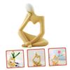 BESTOYARD Ornaments Dining Room Table Decor Crystals Decor Gold Sculptures Home Decor Wedding Table Decorations Shelf Decor Thinker Ceramic Crafts Flower Vessel Simple Ceramics view 4