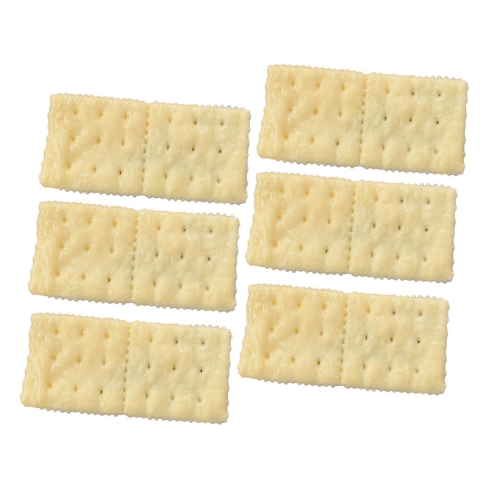Abaodam 6pcs Realistic Simulation Cookies Models Fake Biscuit Decor for Kitchen Party Photography Props Artificial Food Display