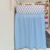 Cottington Lane Ruffled Dorm Bed Skirt Twin XL 42 Inch Drop, 100% Microfiber Twin Extra Long Dorm Bedding Wrap Around Elastic Dust Ruffle, Light Blue view 1