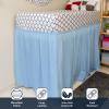 Cottington Lane Ruffled Dorm Bed Skirt Twin XL 42 Inch Drop, 100% Microfiber Twin Extra Long Dorm Bedding Wrap Around Elastic Dust Ruffle, Light Blue view 3