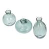 Holibanna 3pcs Simple Glass Hydroponic Flower Vase Set for Home Decor Mini Decorative Vases for Office Chic Arrangement Holders Green Color Floral Displays view 1