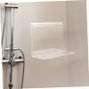 Zerodeko Bathroom Floating Shelves Wall-Mounted Storage Box Plastic Modern Wall Decor Easy Install view 2