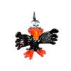 2.5 Glass Crow Figurine  Hand-Blown Murano-Style Miniature  Collectible Black Crow Ornament for Shelf or Desk  Gift for Bird Lovers & Home Dcor view 1
