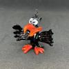 2.5 Glass Crow Figurine  Hand-Blown Murano-Style Miniature  Collectible Black Crow Ornament for Shelf or Desk  Gift for Bird Lovers & Home Dcor view 2