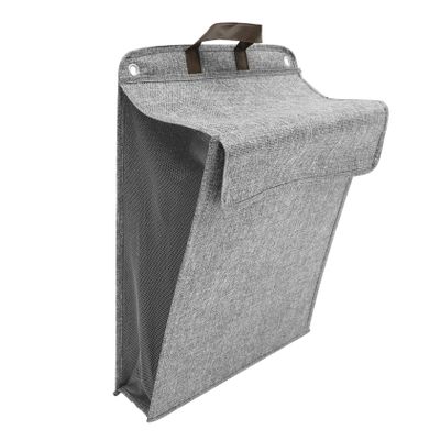 HOOTNEE Clothes Storage Basket Laundry Bag Lid Large Foldable Wall-mounted Dust for Home Grey Medium