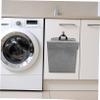 HOOTNEE Clothes Storage Basket Laundry Bag Lid Large Foldable Wall-mounted Dust for Home Grey Medium view 3