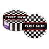 Fast One Racing First Birthday - 32 Piece Disposable Party Supplies - Decorations for Race Car Boy's 1st Birthday Round Party Plates - Large 9" Paper Plates In Bulk view 1