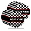 Fast One Racing First Birthday - 32 Piece Disposable Party Supplies - Decorations for Race Car Boy's 1st Birthday Round Party Plates - Large 9" Paper Plates In Bulk view 2