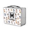 Andaz Press Personalized Stainless Steel Lunch Box, 8.6" x 6.6", Woodland Forest Animals, Easy To Open Retro Lunchbox, BPA Free view 1