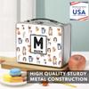 Andaz Press Personalized Stainless Steel Lunch Box, 8.6" x 6.6", Woodland Forest Animals, Easy To Open Retro Lunchbox, BPA Free view 3