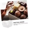 50Pcs White Paper Chocolate Truffle Trays, Hollow-out Candy Wrappers view 2