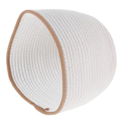 HOOTNEE Woven Storage Basket for Laundry Toys Breathable Cotton Hamper Spacious Organizer for Bedroom Bathroom Collapsible Design for Easy Storage