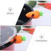 Carrot Pot Lid Spill Stoppers 6 Pack Silicone Boil Lifters view 2