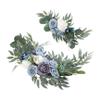HOOTNEE 2pcs Artificial Arch Flower Decoration for Wedding Ceremony Floral Arrangement Elegant Simulated Bouquets Dusty for Home and Event Decor view 1