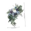 HOOTNEE 2pcs Artificial Arch Flower Decoration for Wedding Ceremony Floral Arrangement Elegant Simulated Bouquets Dusty for Home and Event Decor view 2