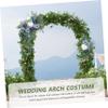 HOOTNEE 2pcs Artificial Arch Flower Decoration for Wedding Ceremony Floral Arrangement Elegant Simulated Bouquets Dusty for Home and Event Decor view 3