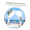 HOOTNEE 2pcs Artificial Arch Flower Decoration for Wedding Ceremony Floral Arrangement Elegant Simulated Bouquets Dusty for Home and Event Decor view 4