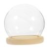 FUNOMOCYA Glass Display Case with Base Decorative Dome Cover for Preserved Flowers and Collectibles and Stylish Desk Decor for Use view 1