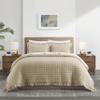 Chic Home Revel Queen Quilt Set 3-Piece Diamond Stitched Lightweight Coverlet with 2 Pillow Shams, Beige view 1