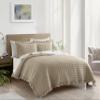 Chic Home Revel Queen Quilt Set 3-Piece Diamond Stitched Lightweight Coverlet with 2 Pillow Shams, Beige view 2