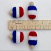 Matthew + Mae Felted Popsicles- Set of 3, 5, or 10- MINI Shapes- Red White Blue- Fourth of July Home Decor, Memorial Day Tiered Tray Bowl Filler- Approx. 2" Tall x 1.25" Wide - 100% Wool view 4