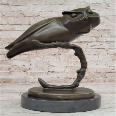 Evan Stone Abstract Modern Art Owl Bronze Statue Figure Artwork Artwork Sale Gift by Finery Bronze