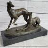 19C French Animalier Bronze of a Whippet Greyhound Dog No Reserve Artwork Sale Gift by Finery Bronze view 1