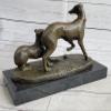 19C French Animalier Bronze of a Whippet Greyhound Dog No Reserve Artwork Sale Gift by Finery Bronze view 3