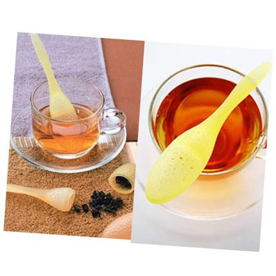 PRETYZOOM Tadpole Shaped Tea Infuser Filter Food-grade Plastic Spoon Tea Strainer Random Fits to Mugs Glasses