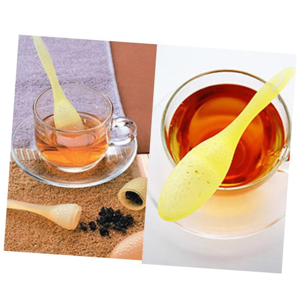 PRETYZOOM Tadpole Shaped Tea Infuser Filter Food-grade Plastic Spoon Tea Strainer Random Fits to Mugs Glasses