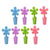 8pcs Flower Shape Silicone Wine Stoppers for Sealing Wine Lovers with Fun Colors view 1