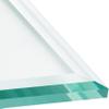 23" Inch Square Glass Table Top - 1/4" Thick - Double Bevel Edge - Eased Corners view 1