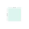 23" Inch Square Glass Table Top - 1/4" Thick - Double Bevel Edge - Eased Corners view 2