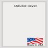 23" Inch Square Glass Table Top - 1/4" Thick - Double Bevel Edge - Eased Corners view 3