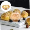 MUCKLILY 50pcs Boxes Cake Box Clear Dome Carrier Mini Cake Containers Muffin Single Container Clear Plastic Dome Carrier Paper Cups Pastry The Pet view 2