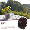 Holibanna Crystal Stones Holder Round Wooden Base Display Stand for Vases Flowerpots and Decor Elegant Diameter for Home and Retail Use view 4
