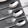 24 Piece Silverware Set Creative Patterned Handle Flatware Set for 6,Food-Grade Mirror Polished Tableware Eating Utensils Set for Home Kitchen,Mirror Polished,Dishwasher Safe view 2
