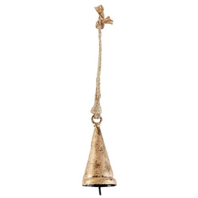 47th & Main Rustic Hanging Bells Gold Vintage Bell for Dcor, XX-Small, Cone