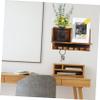 Zerodeko Wall Mounted Key Organizer Stand with Wood Slats and Iron view 3